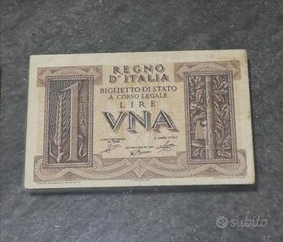 Banconota da 1 Lira Regno d'Italia 