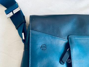 💼 Borsa Tracolla PIQUADRO Originale in Pelle Blu 💼