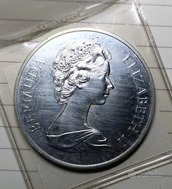 Moneta Bermuda 1 Dollar 1972 “Silver Wedding” Elis
