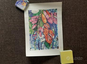 Gianni Dova Fiori tropicali fotolitografia