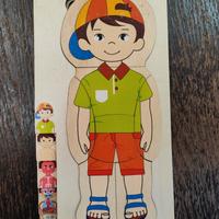 Puzzle 2D Giocattolo educativo del corpo ragazzo
