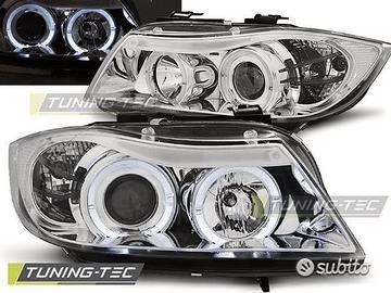 Fari Angel Eyes BMW Serie 3 E90 / E91 05-08 Chrome