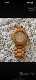 Orologio Uomo in legno Bewell col. Beige