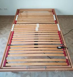 letto con rete ortopedica a doghe motorizzata