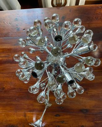 Modernariato, lampadario Sciolari sputnik cromato