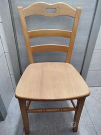 sedia in legno naturale modello Loris 