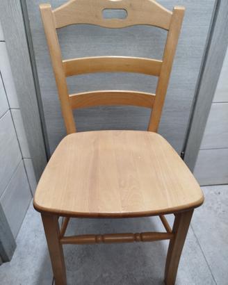 sedia in legno naturale modello Loris 