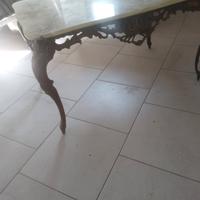 tavolino con piano in marmo