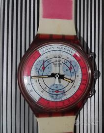 Raro SWATCH Chrono NAVY BERRY
