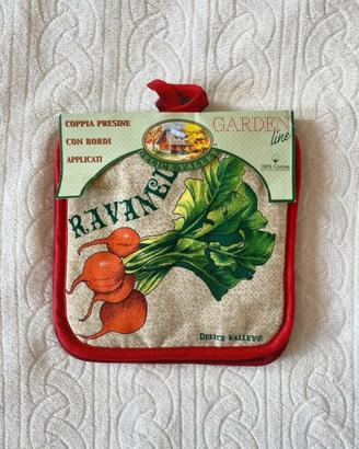 Coppia di Presine in Cotone per la Cucina