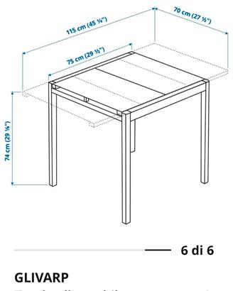 tavolino ikea glivarp RITIRO IMMEDIATO