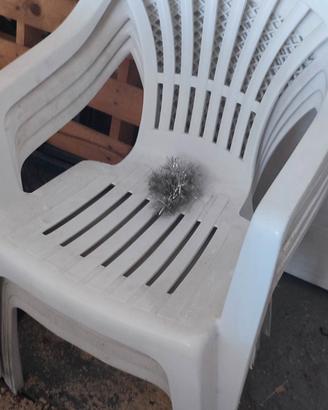 Sedie plastica bianche da giardino
