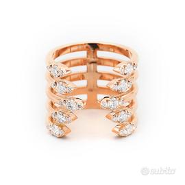 Anello a Fascia Fantasy con diamanti ct. 0,50