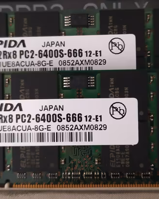 Kit memorie RAM 4 giga ddr2 800 x Mac e notebook