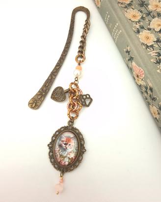 Segnalibro in stile  vintage  gatto ieda natale 
