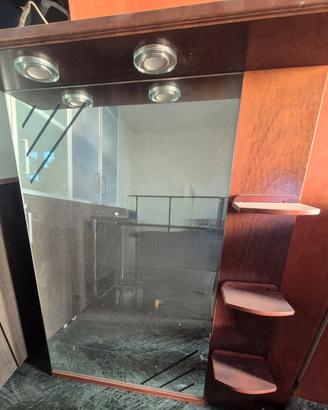 Specchio per bagno in legno