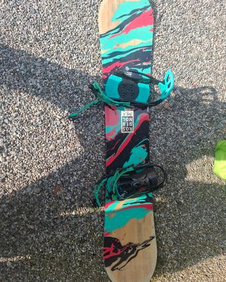 snowboard, casco, scarponi