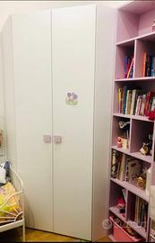 Armadio angolare + libreria