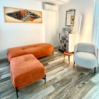 Divano + pouf + poltroncina
