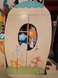 cameretta Foppapedretti +letto con scivolo 