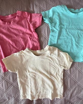 Lotto 3 T-shirt / Magliette Mezza 0-3mesi