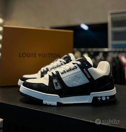 Lous Vuitton LV Trainer Bianco/Nero Usate