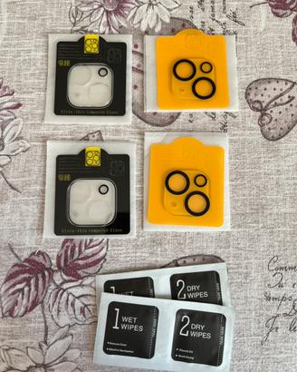 4 Proteggi obiettivo Iphone 13 in vetro temperato