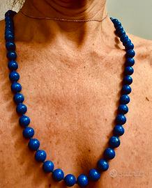 Collana lapislazzuli e oro  18kt(750) garanzia