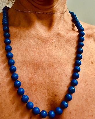 Collana lapislazzuli e oro  18kt(750) garanzia