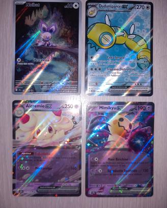Lotto di 4 Carte Pokemon Ita Rare Ex Fuoriserie