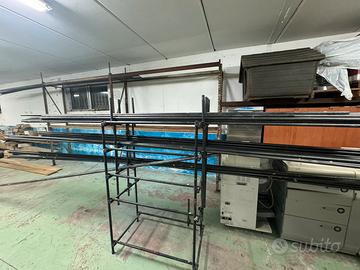 Scaffali tubolari con giunti