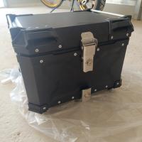 BAULETTO 55LT MOTO IN ALLUMINIO NUOVO CON PIASTRA