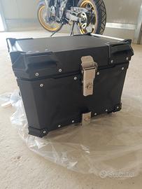 BAULETTO 55LT MOTO IN ALLUMINIO NUOVO CON PIASTRA