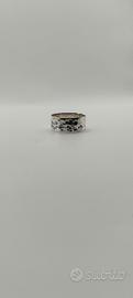 anello fascia in argento 925 effetto martellato 