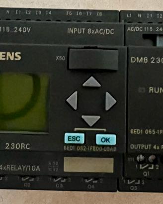 PLC  siemens logo 230 rc con espansione dm8 230R