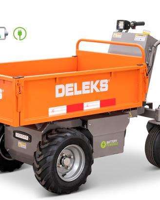 Motocarriola 100% elettrica con cassone per legna
