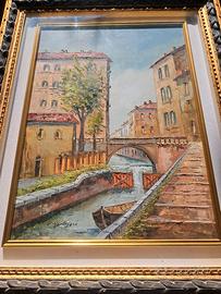 Eugenio Mantegani,50x70,olio su tela Con Autentica