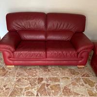 divano Pelle rosso