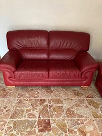 divano Pelle rosso