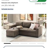 vendi divano 3 posti con penisola Euro 250