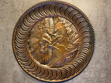 Piatto decorativo in rame 