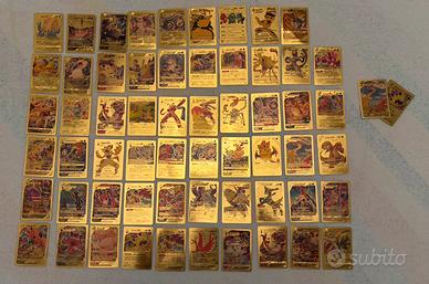 Lotto 61 carte Pokemon Dorate Gold