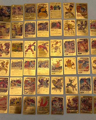 Lotto 61 carte Pokemon Dorate Gold