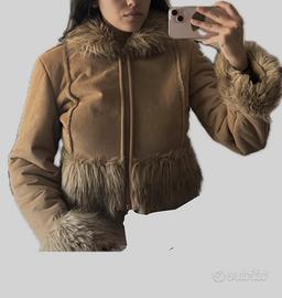 Giacca in suade con pelliccia interna y2k