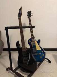 EKO LS 300 Blue + Gio Ibanez Black con Floyd Rose