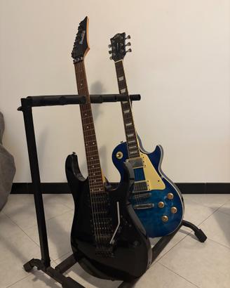 EKO LS 300 Blue + Gio Ibanez Black con Floyd Rose