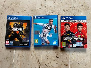 Fifa 19, F1 20, call of duty black ops 4
