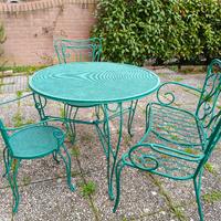 tavolo da giardino in ferro battuto 