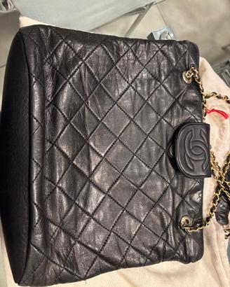 Borsa chanel originale vintage pelle nera