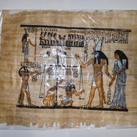 Papiro egiziano realizzato e dipinto a mano
